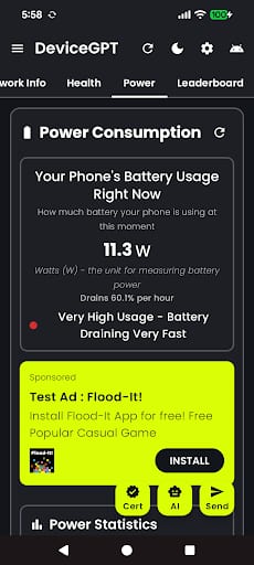 WiFi speed test and network trust check