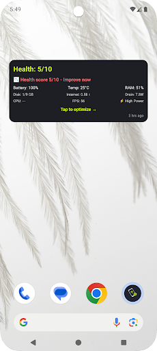 Lock screen widget – health score, battery, and privacy at a glance