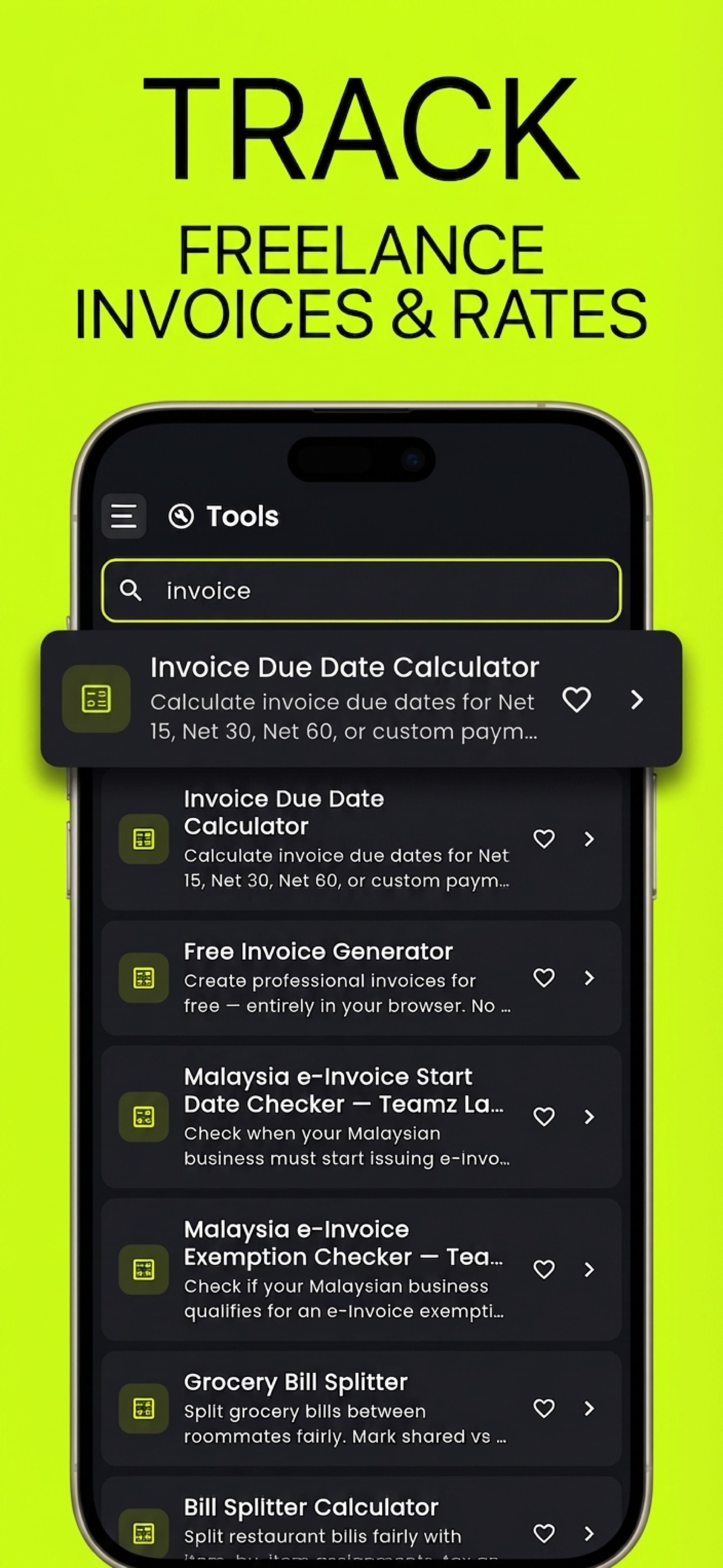 Set your freelance rate without guessing — day rate, project pricing, invoices